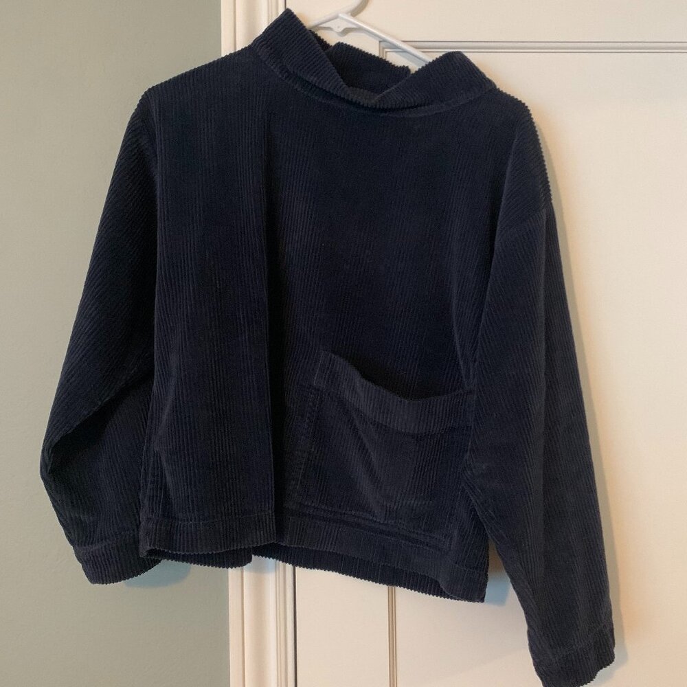 Women's Sugar Candy Mountain Mila Corduroy Mockneck Top Navy XS/S